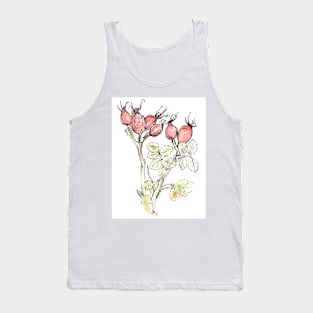 Watercolour Rosehips Tank Top